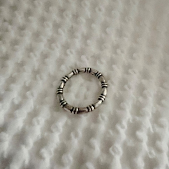 Pandora Sterling Silver and Grey Pearl 3 Ring Set Size 8 - Picture 6 of 16